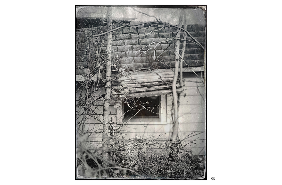 House w Crumpled Awning on Window