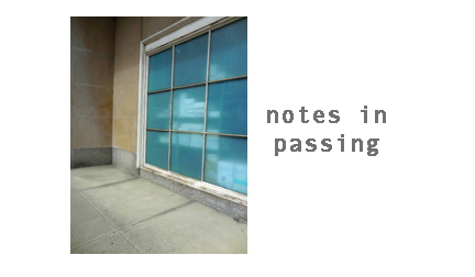 NotesInPassing
