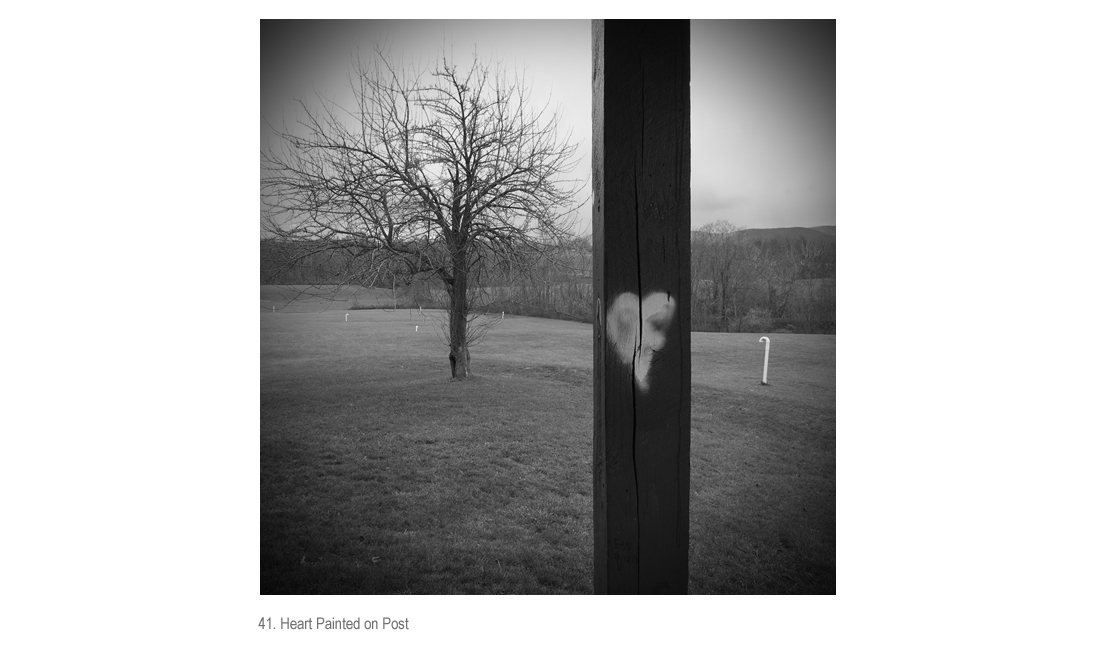 Heart Painted on Post