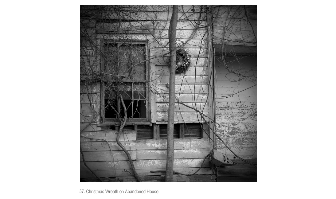 Abandoned House w Xmas Wreath